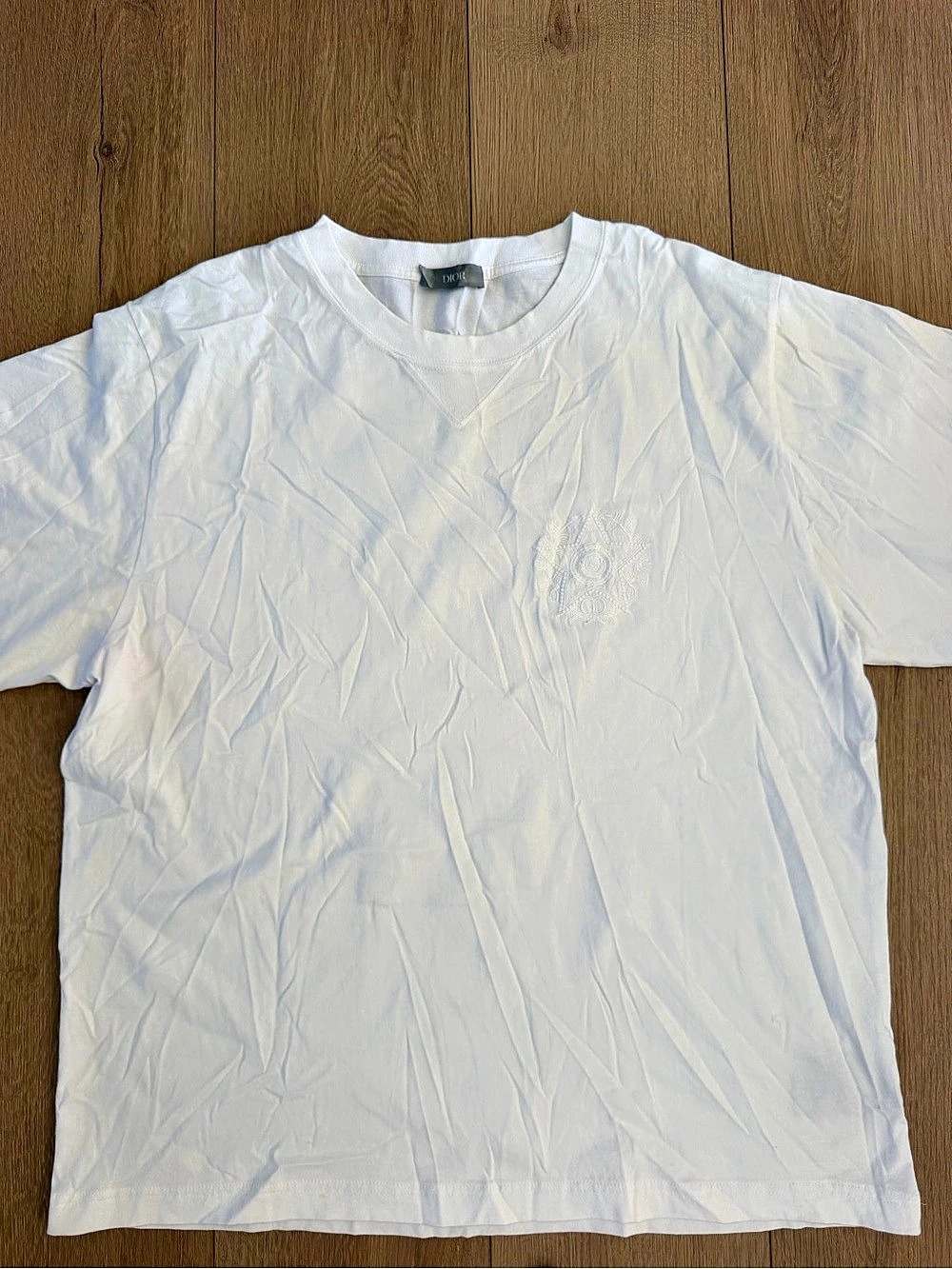 Dior Embroidered Star T-Shirt White Short Sleeve Tee